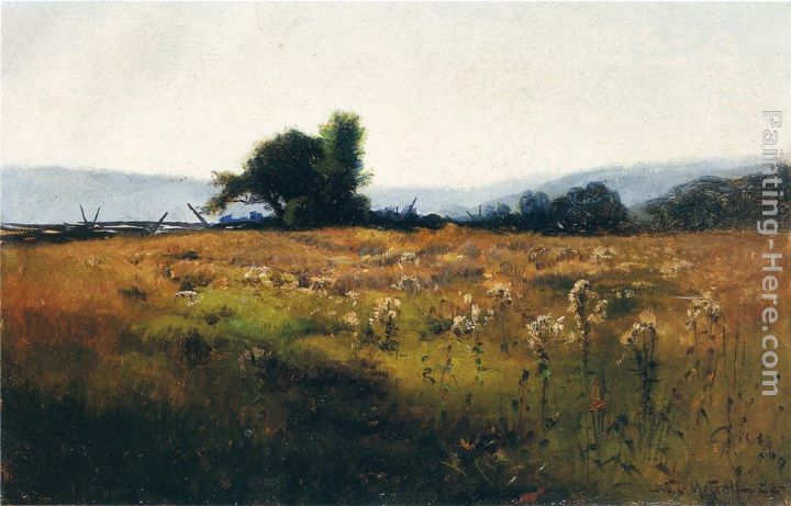 Mountain View from High Field painting - Willard Leroy Metcalf Mountain View from High Field art painting